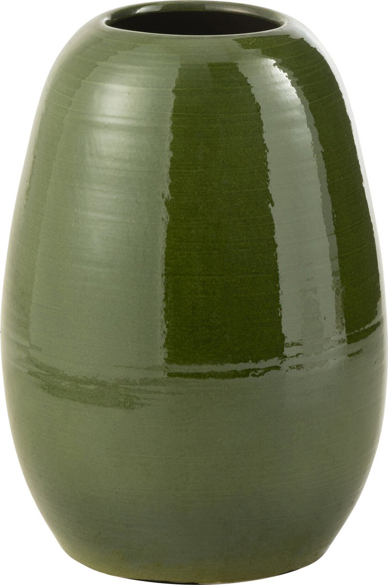 J-Line vaas Lola - porselein - groen - medium - 40 cm hoog
