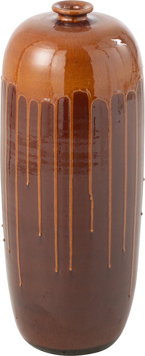 J-Line vaas Lee Blinkend - terra - bruin/oranje - small - 55 cm hoog