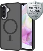 Cazy Hoesje geschikt voor Samsung Galaxy A36 / A56 Hoesje geschikt voor MagSafe - Military Grade Backcover - Zwart