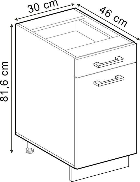Armoire à pharmacie Vicco R- Line – 30 cm, WB Anthracite Maison de campagne anthracite, WB Anthracite