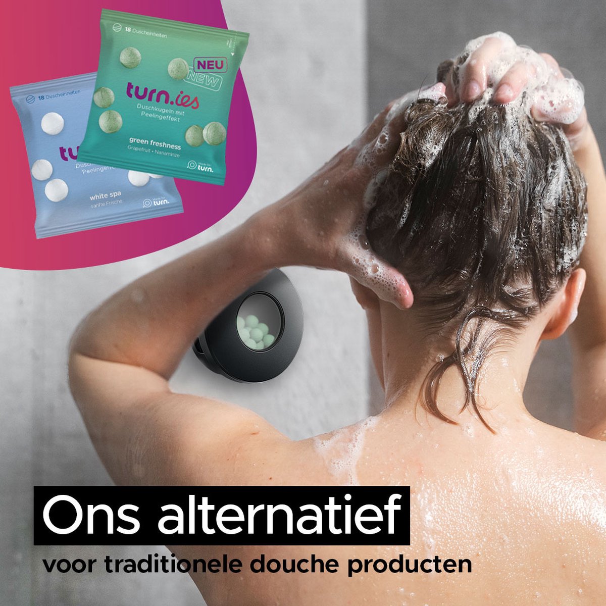TURN - Refill set - 4 pack - Zeepdispenser balletjes - 4 stuks - Green Freshness