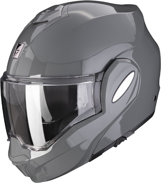 Scorpion Exo-Tech Evo Solid Cement Grijs Systeemhelm - Maat XL - Helm