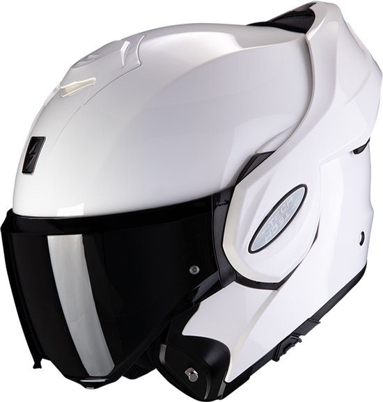 Scorpion Exo-Tech Evo Glossy White - Systeemhelm - Maat S - Motorhelm - ECE 22-06 gekeurd