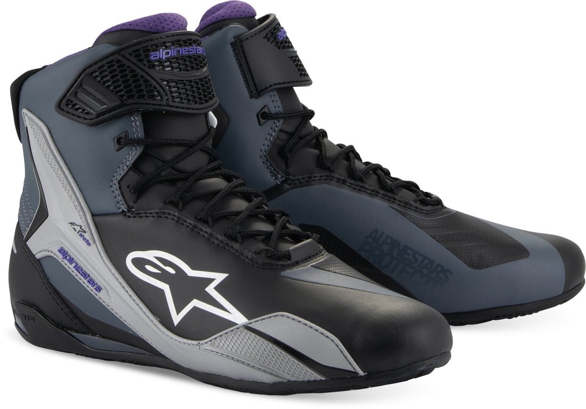 Alpinestars Stella Faster-4 Zwart Grijs Violet Dames Motorschoenen - Laars