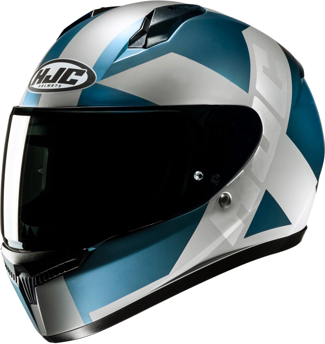 HJC C10 Tez Wit Turquoise Blauw Integraalhelm - Maat XXS - Helm