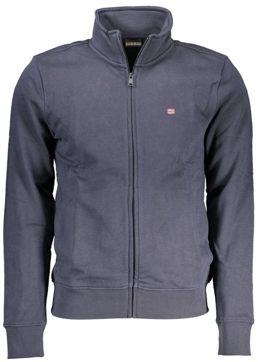 Napapijri Katoenen Heren Sweater Met Rits Blauw