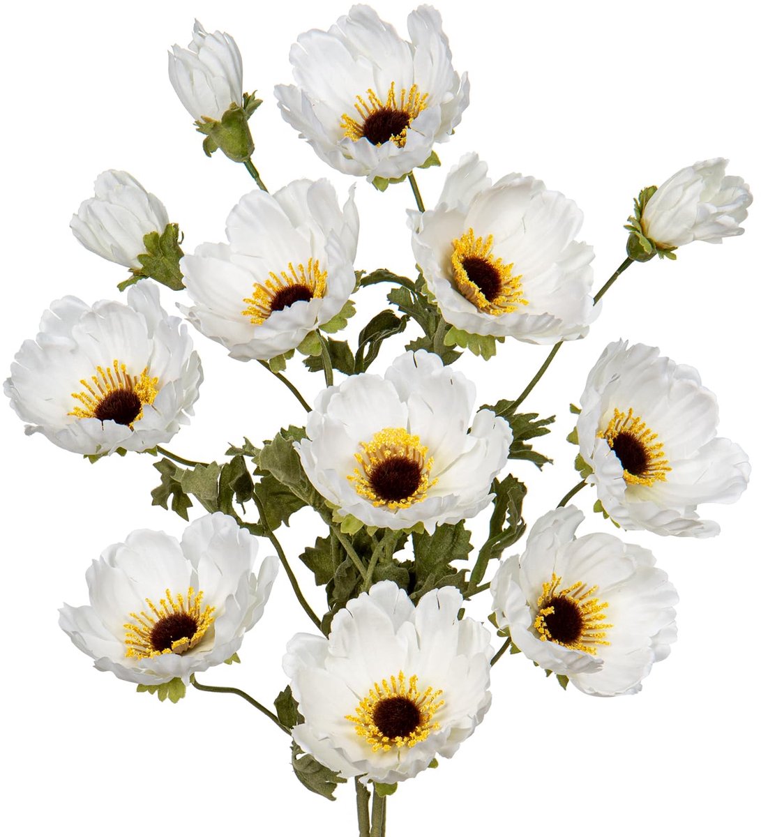 My Ninki ® Kunstmatige Klaprozen voor Stijlvolle Huisdecoratie, Set van 3, Realistische Bloemen voor Elke Ruimte en Gelegenheid