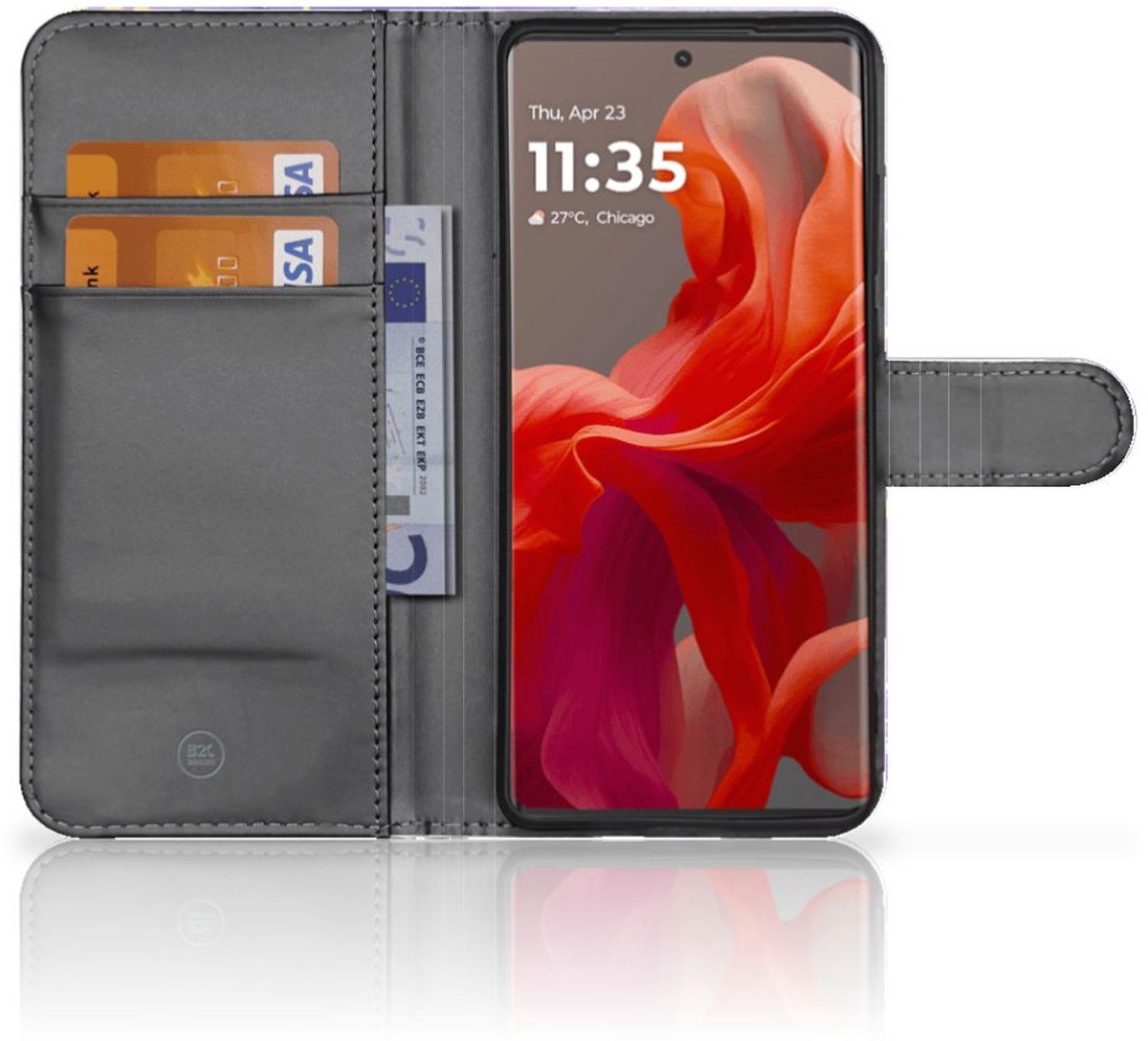 Motorola Moto G85 Flip Cover Wereldkaart
