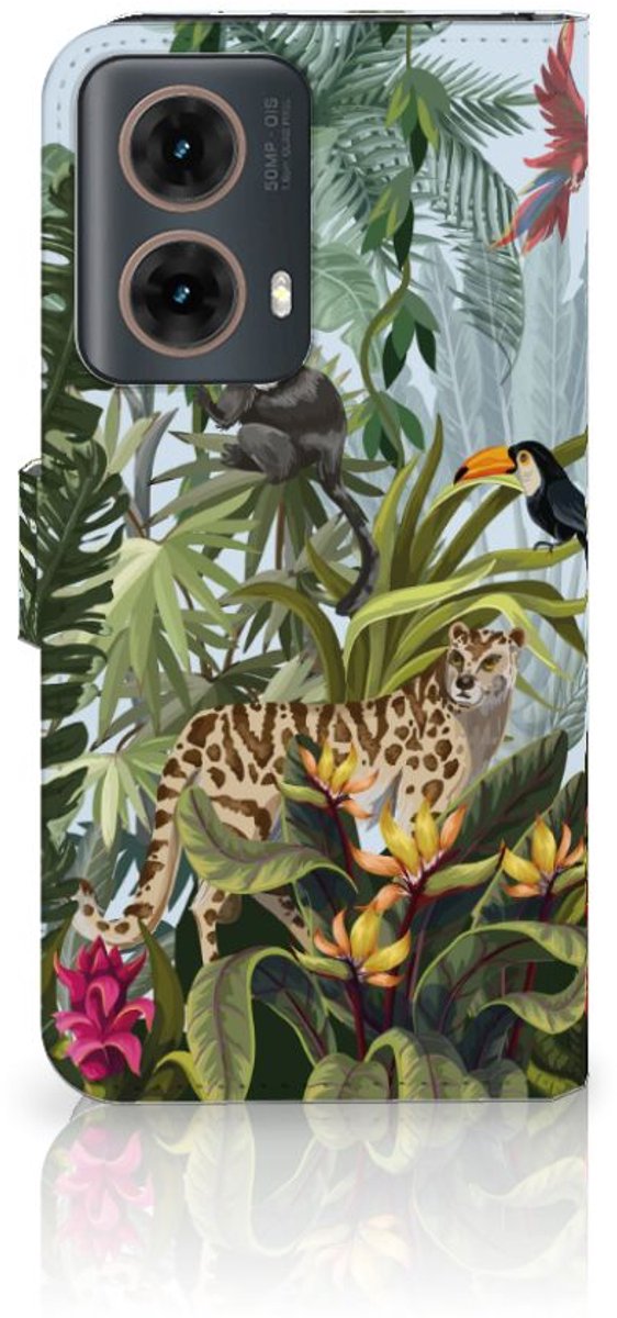 Telefoonhoesje met Pasjes voor Motorola Moto G85 Jungle