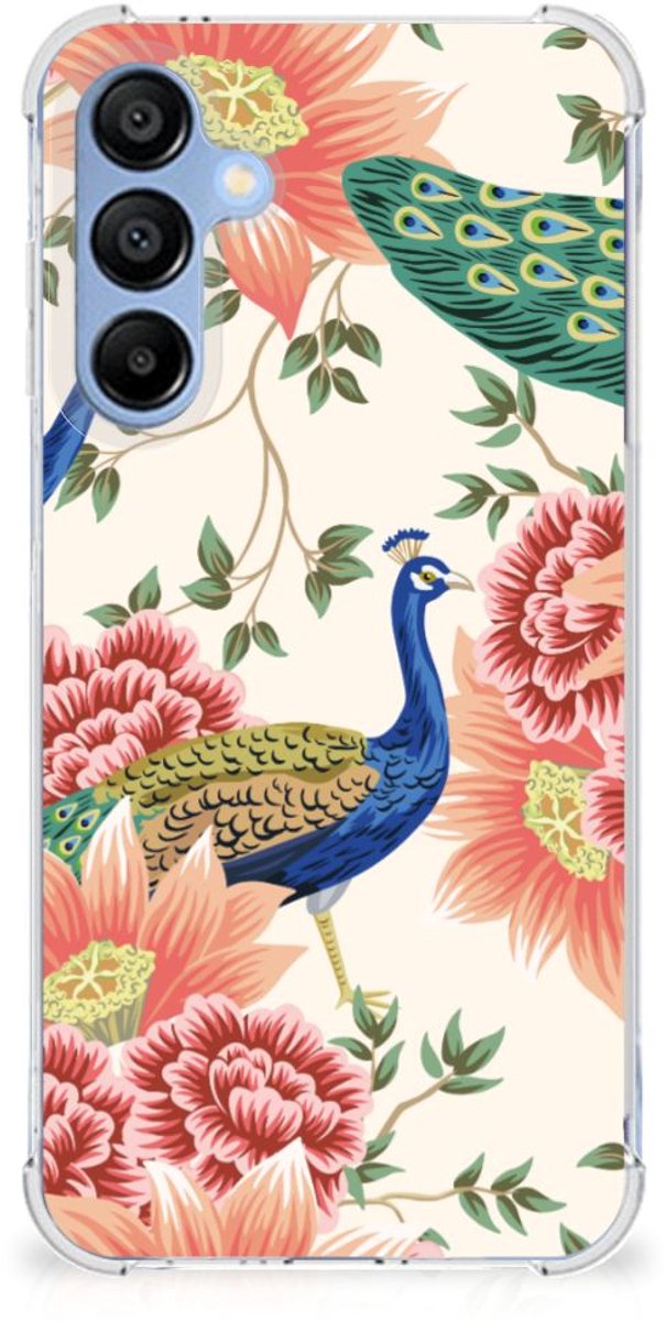 Case Anti-shock voor Samsung Galaxy A16 Pink Peacock