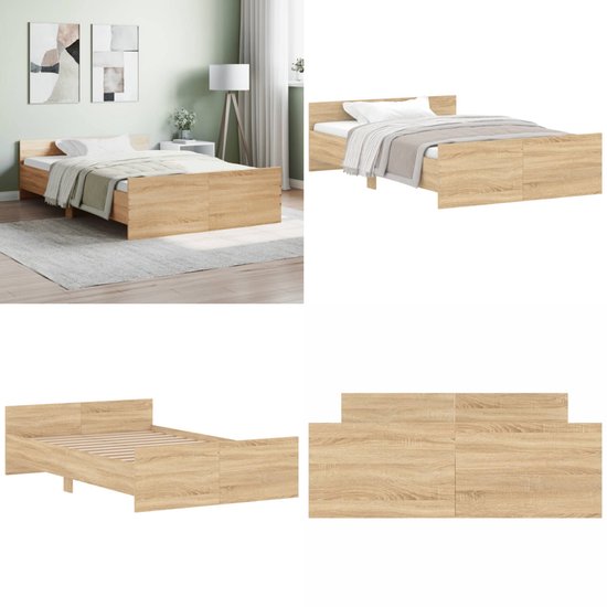 Bed met opklapbare bank - 140 x 200 cm - ijzeren bedframe met opbergruimte - fluweel - blauw