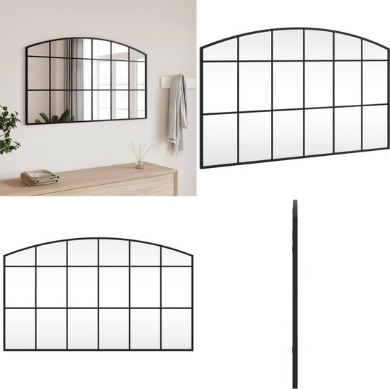 Wandspiegel rechthoekig 60x100 cm ijzer zwart vanaf € 79,99 (december