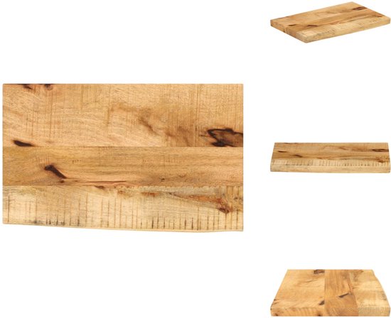 VidaXL Eikenhouten Tafelblad Natuurlijke Rand (100x50cm) - 28% Korting