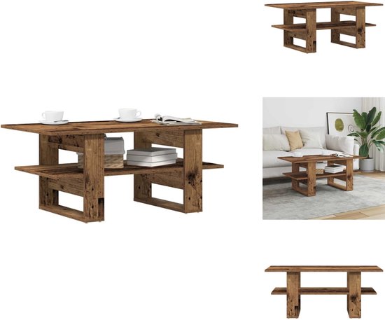 vidaXL - Salontafel - Wit - Glas | Leen Bakker