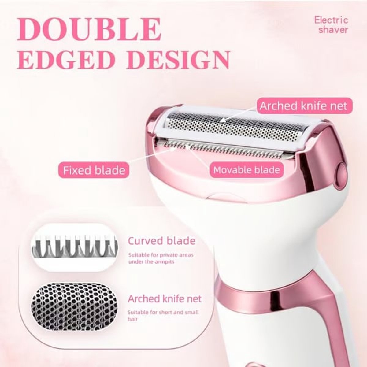Bodybite - Ladyshave - Scheerapparaat Dames - Trimmer Vrouw - Ontharingsapparaat - Lady Shave - LUNATRIM thumbnail 5