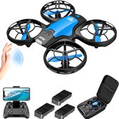 Rumi Mini Drone V8 - Nieuwe 4K - 1080P HD - Camera Drones WiFi - Fpv Luchtdruk Hoogte - Onderhouden Opvouwbare - PuroTech Quad Drone 4K Camera - Inclusief Draagtas - 3 Accu's - Mini Drone - Volwassen / Kinderen - Binnen & Buiten