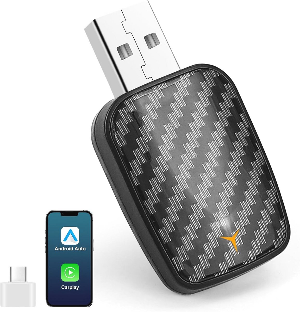 Draadloze Adapter voor Android Auto en Carplay - 2 in 1 Wireless Stick voor Draadloze Verbinding