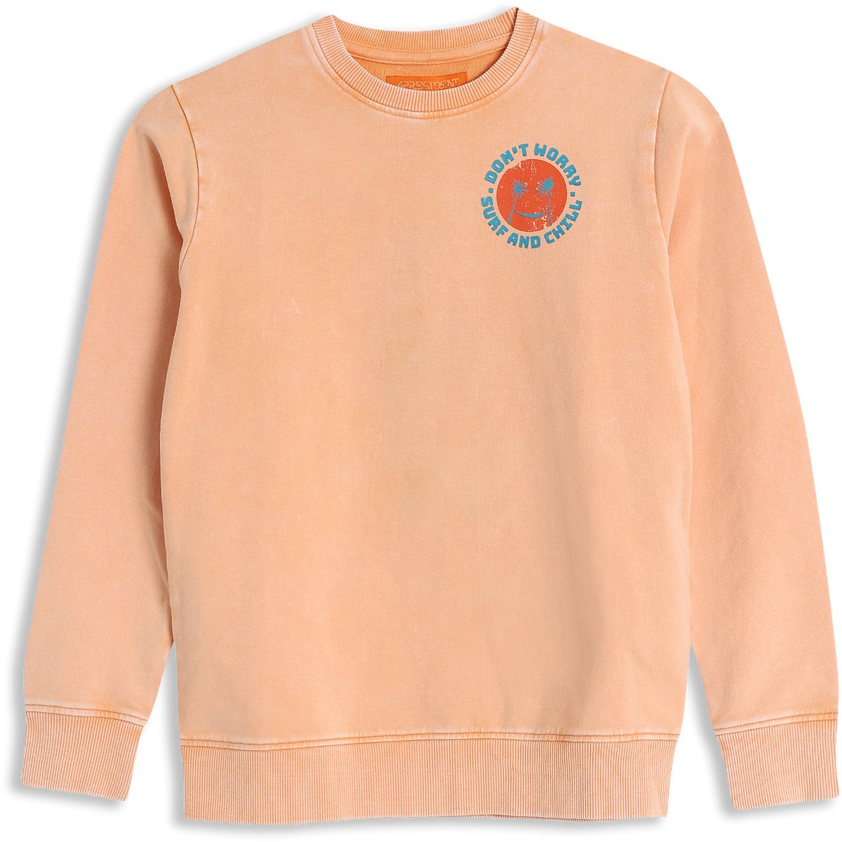 4PRESIDENT Sweater jongens - Mock Orange - Maat 128 - Jongens trui