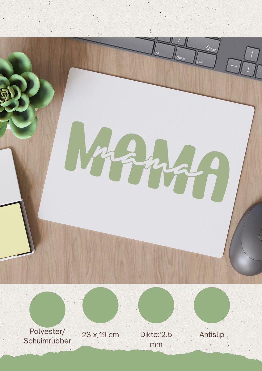 Akyol - mama Muismat - Mama - moeder - moederdag - cadeau - verjaardag - geschenk - 23 bij 19 cm