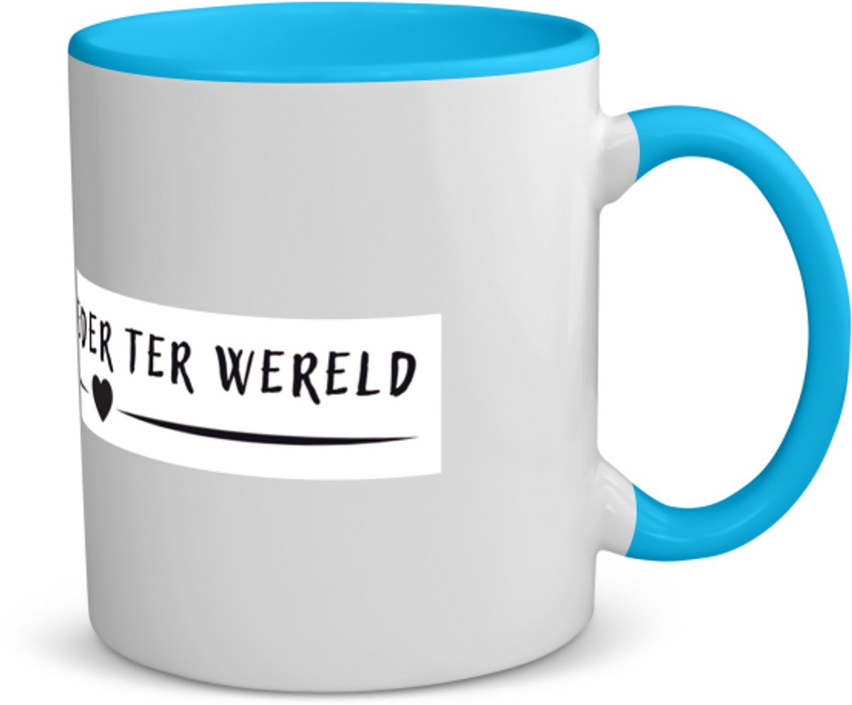 Akyol - beste moeder ver koffiemok - theemok - blauw - Moeder - mama - moederdag - 350 ML inhoud