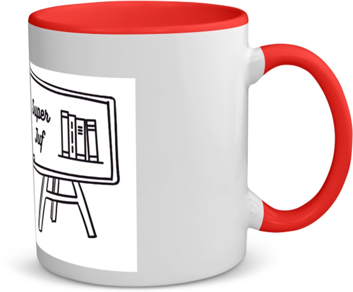 Akyol - super juf koffiemok - theemok - rood - Juf - juf - leraar - 350 ML inhoud