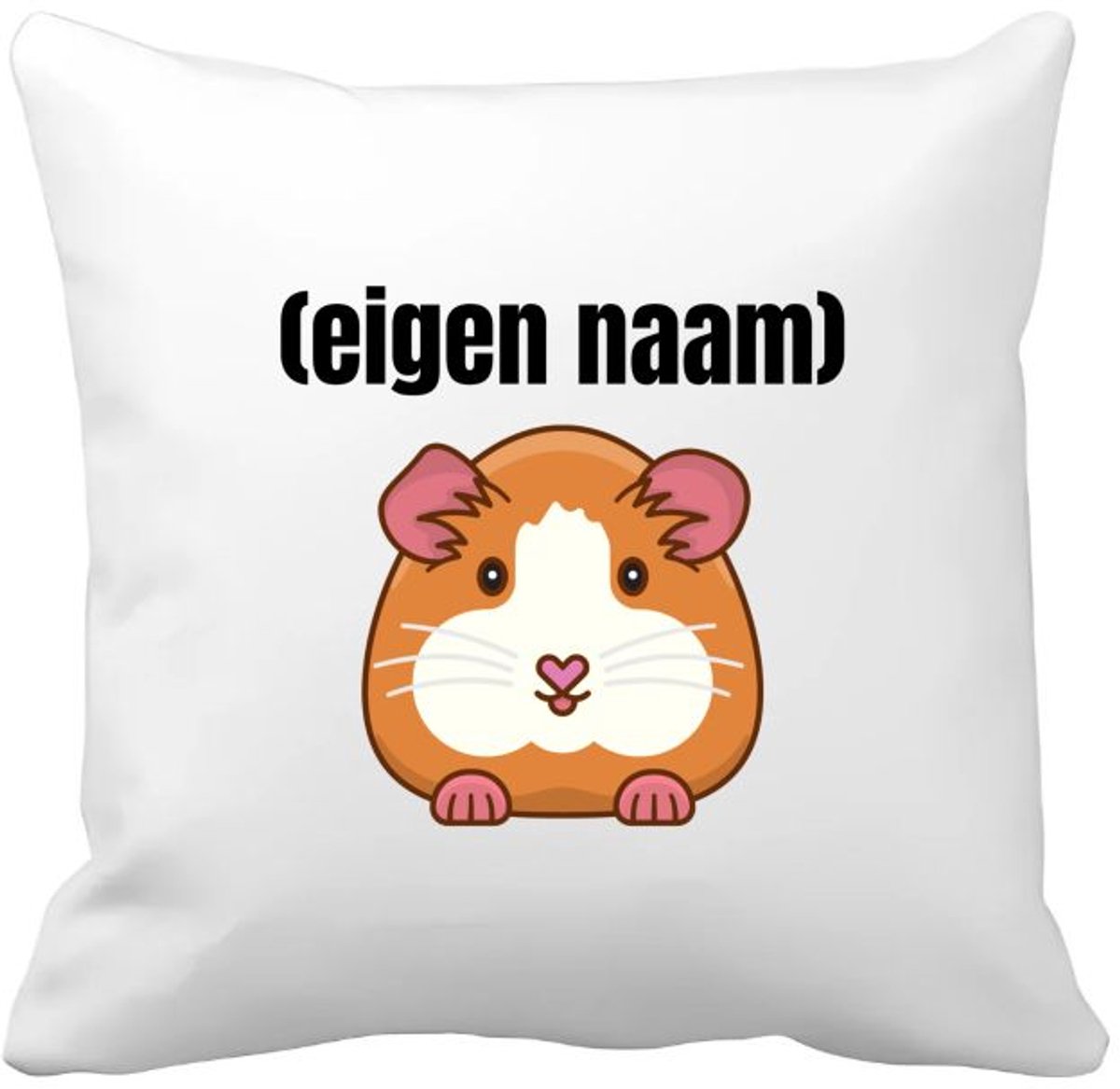 Akyol hamster met eigen naam Kussen hoes - Hamster - hamster liefhebbers - iemand die houdt van hamsters - verjaardag - cadeau - kado - 40 bij 40 cm Multicolor