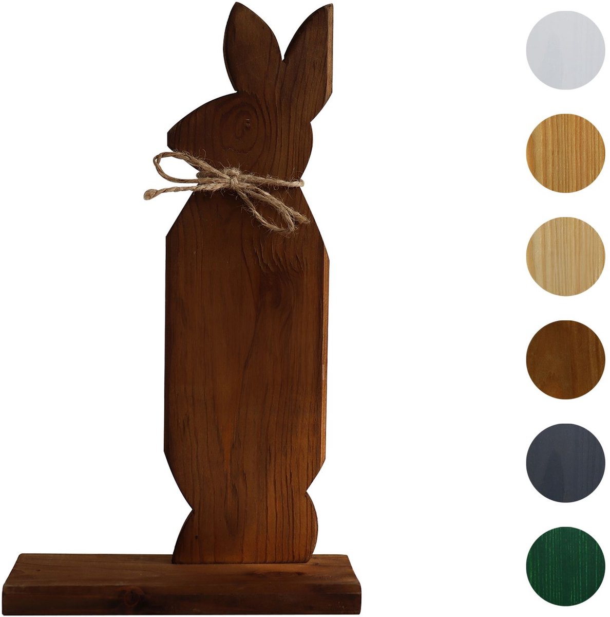 Paasdeco Haas van Hout Bruin 30 cm Hoog Paashaas DIY Pasen Figuur, Lente-deco 