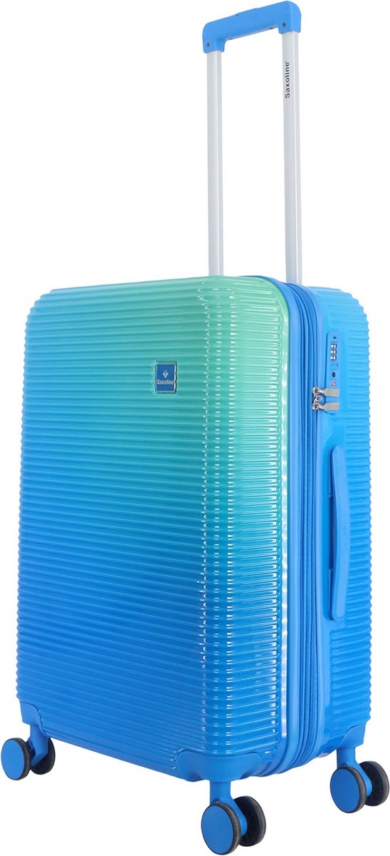 Saxoline - Twist | Harde Koffer / Trolley / Reiskoffer - Medium - Blauw - Blauw / Medium
