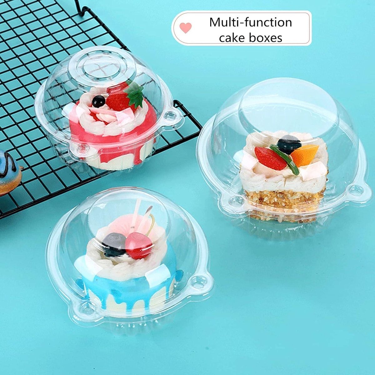 Container Taart Opbergdoos Voor Muffins En Salades 100 Stuks Cake Slice Boxes, 5,3 Inch ...