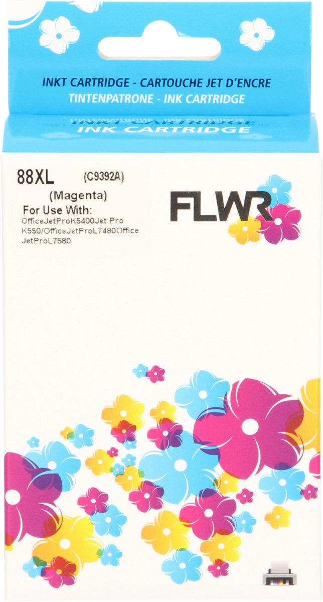 FLWR - Inktcartridge / Alternatief voor de HP 88XL / Magenta
