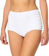 Bellivalini Dames Zwembroek - Bikinibroekje - Elastische tailleband - Polyamide & Elastaan – Wit – XL - BLV-BLV50-284-SL
