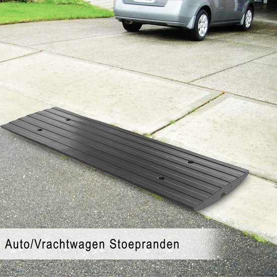 Pyle drempeloprijplaat, 3-Delige Rubberen Ramp Set voor Opritten ...