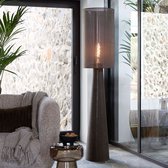 Bol.com Light & Living Vloerlamp Micky - Linnenlook - 180cm - Bruin aanbieding