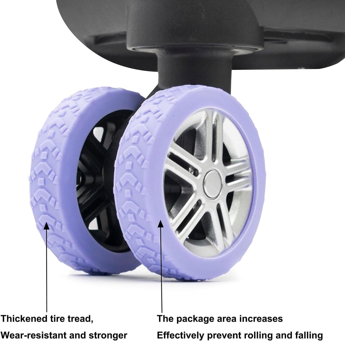 8 Stuks Bagage Wielen Beschermer Effen Kleur Siliconen Beschermhoes Voor Koffer Wielen Geluidsreductie Schokabsorptie Kleurrijk Anti Scratch Suit