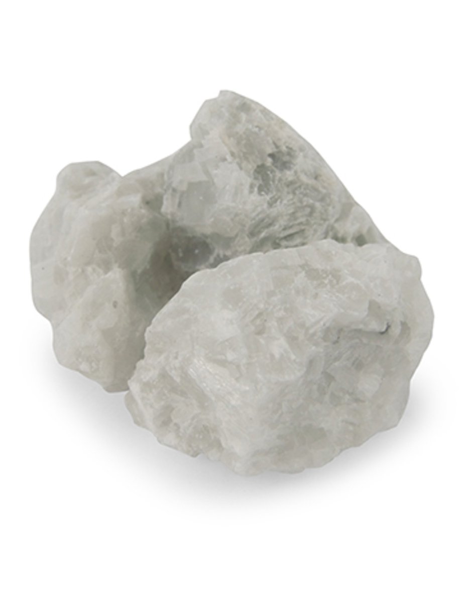 Ruben Robijn Calciet wit Brazilië 250 gr. ruwe brokjes