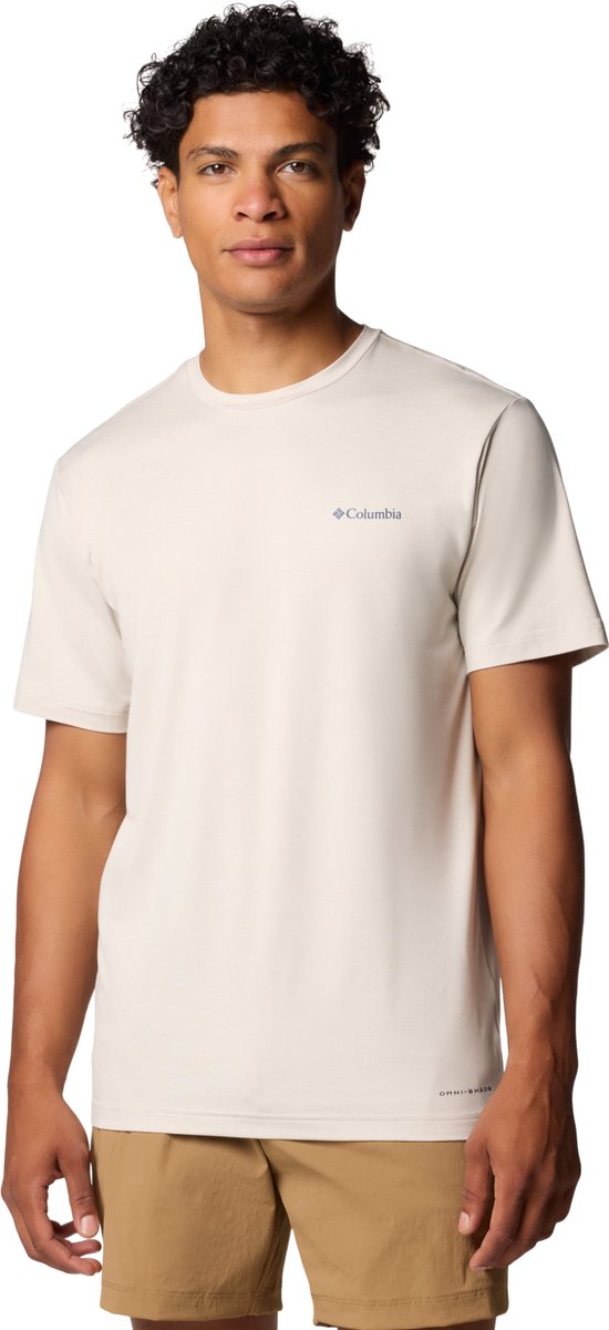 Columbia Kwick Hike Back Graphic SS Tee Mannen T-shirt Beige