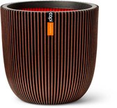 Capi Europe - Bloempot bol Groove NL - 54x52 - Koper - Opening Ø46 - Bloempot voor binnen en buiten - Levenslang garantie - Breukbestendig - 100% Recyclebaar - CO2 Neutraal geproduceerd - KGVCO935