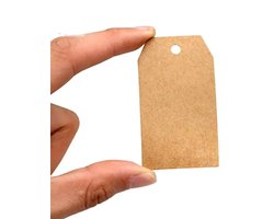 CHPN - Bruine kraftpaper Labels - Etiketten - Naamlabels - Cadeaukaartjes - 70/40MM - 100 stuks - Kartonnen labels - Tags - Hippe labelkaartjes