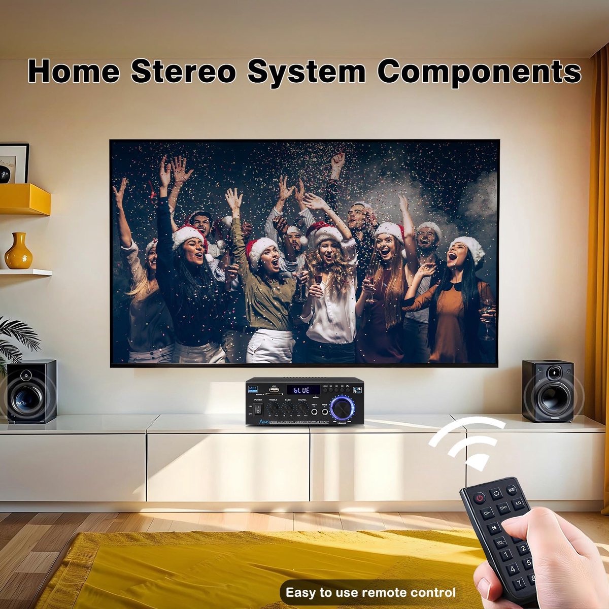 AK45 Hifi-versterker, mini-stereo, bluetooth radio, audio-versterker