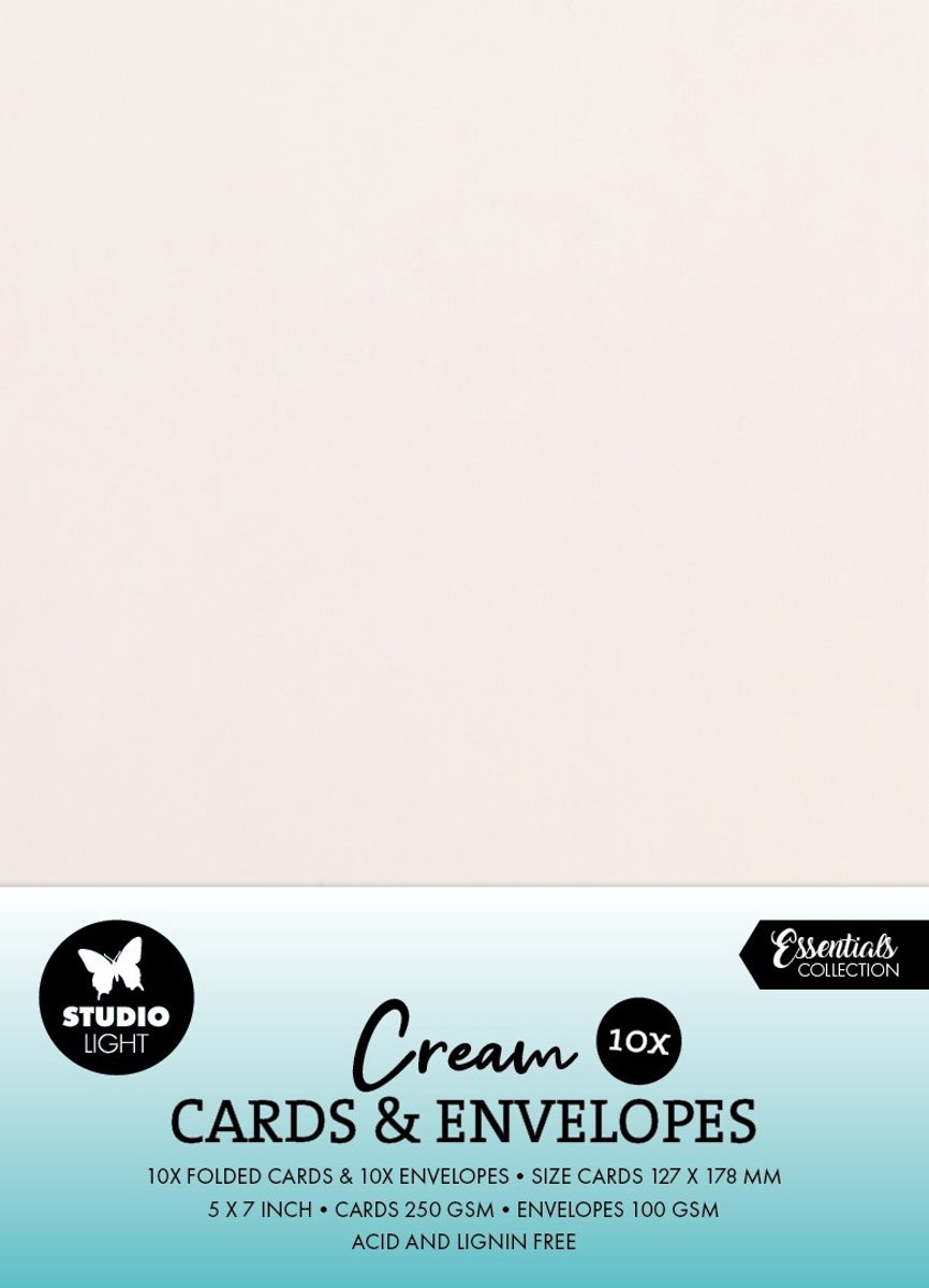 Cards & envelopes creme 5x7 inch - Essentials nr. 06