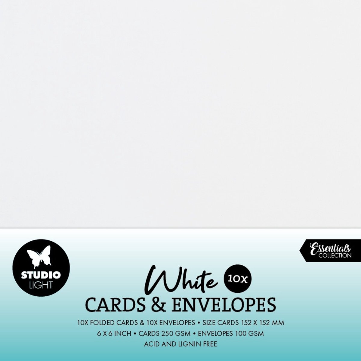 Cards & envelopes white 6x6 inch - Essentials nr. 09