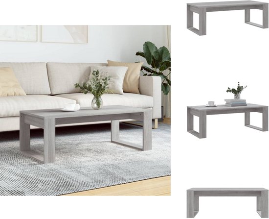 vidaXL Salontafel 102 x 50 x 36 cm, bois , chêne Sonoma gris