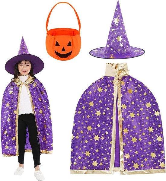 Halloween bos heksenjurk voor meisjes oranje