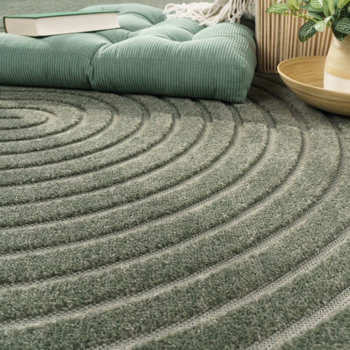 Flycarpets Laagpolig Vloerkleed Cotera - Groen