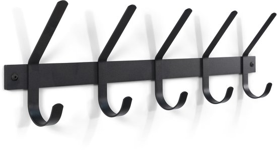 Spinder Design kapstok Dexter 5 - Zwart - 5 haken - Staal