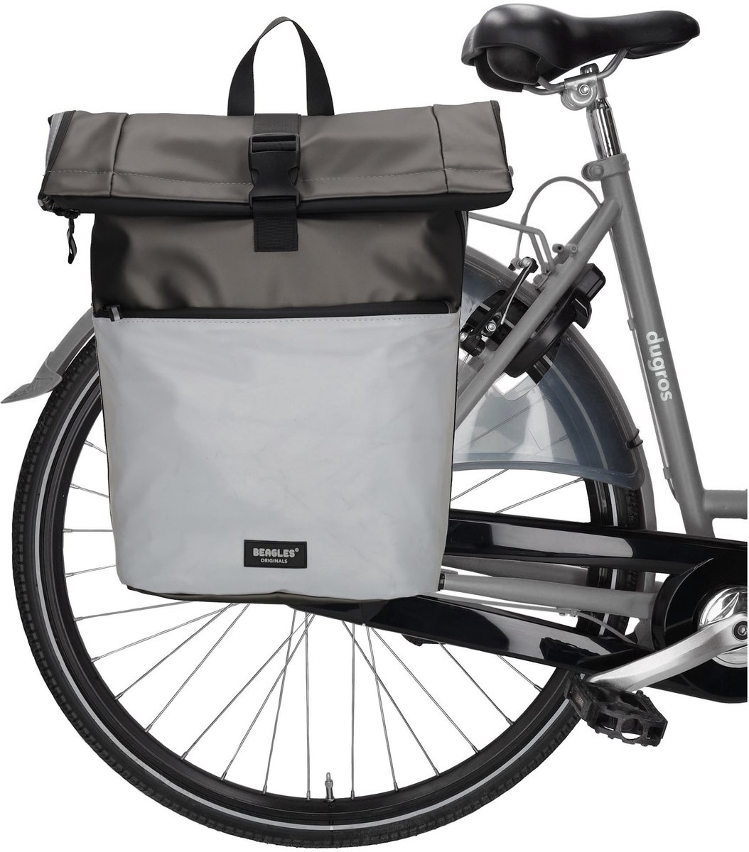 Beagles Originals Bicycle Waterproof Laptop Rugzak - Fietstas - Weersbestendig - 15,6 inch - 27.5 L - Zilver