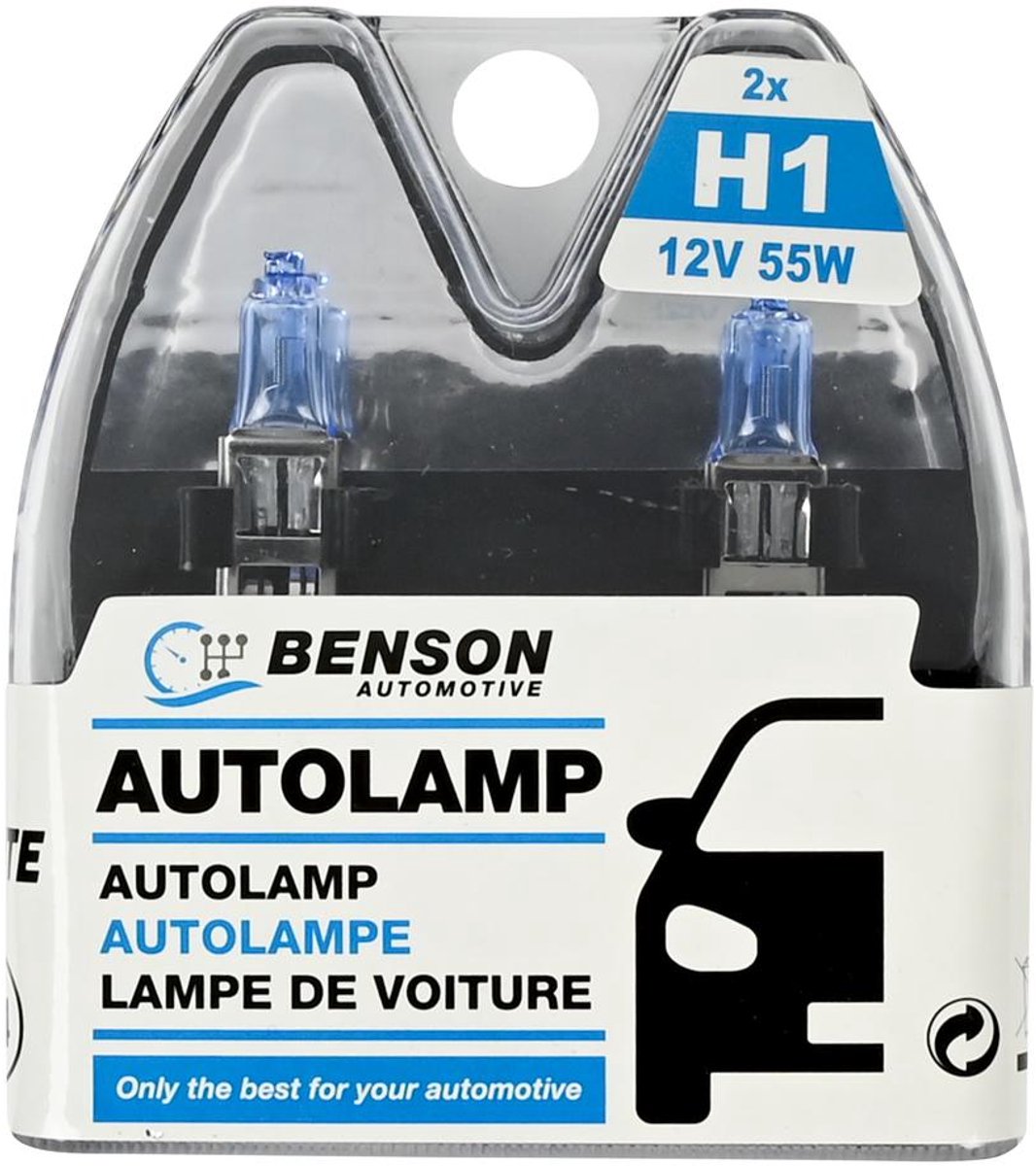 H1 autolamp set - 12 Volt - 55 Watt - Koplamp - Benson