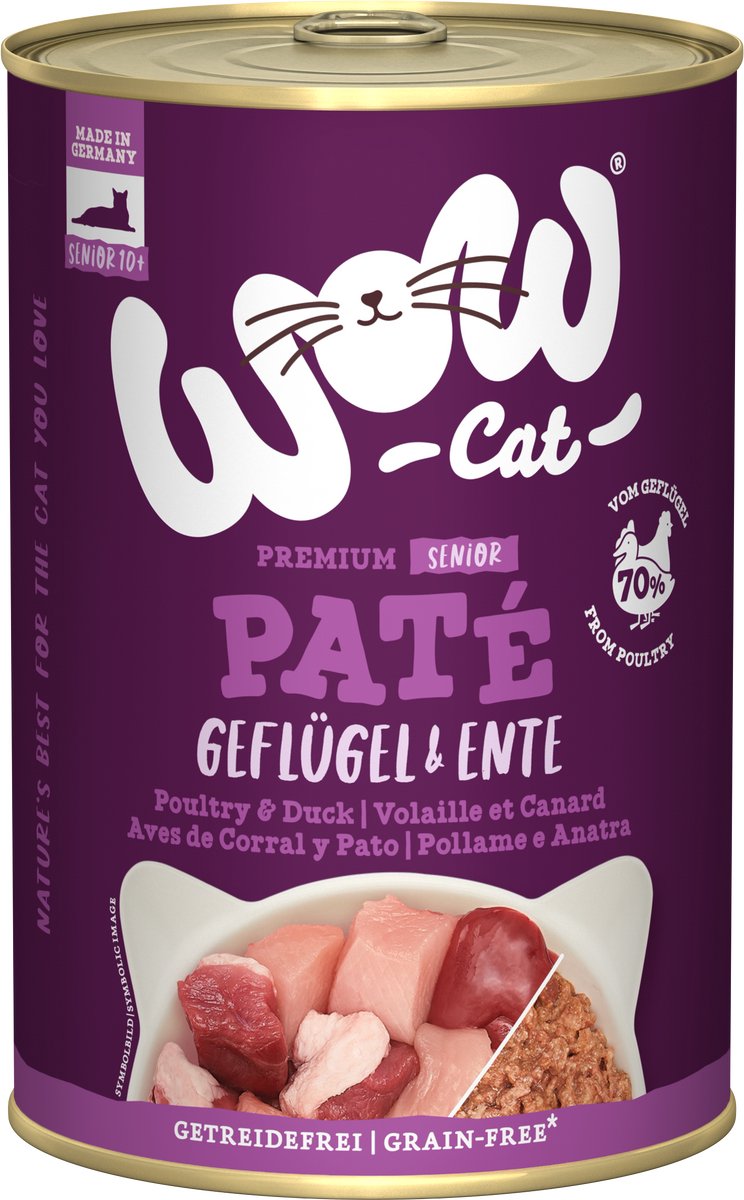 Wow WOW CAT - SENIOR Dose 6x400g | Geflügel & Ente