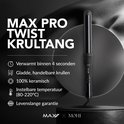 Max Pro Twist krultang 32mm, zwart, 100% keramisch, verwarmt binnen 4 seconden.