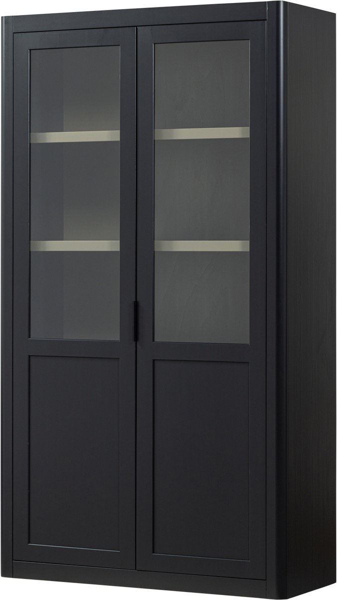 WOOOD Gunnar Buffetkast - Grenen - Matzwart/Mud - 217x120x48